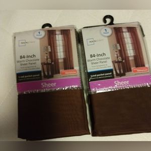One sheer drape panel in each package
